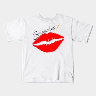 Smooches, Red Lips Kiss Kids T-Shirt